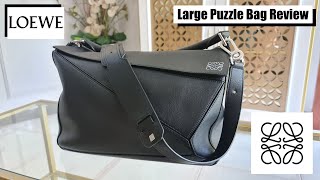 LOEWE LARGE PUZZLE BAG IN BLACK || REVIEW, PROS AND CONS