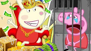 POOR PEPPA PIG vs RICH Rebecca Rabbit But in Prison! | Peppa Pig Funny Animation