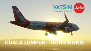 Live Vatsim Xplane 12 | Kuala LumpurHong Kong | A320 Neo Air Asia Malaysia