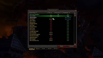 Wow Realm/Character Selection for newbies