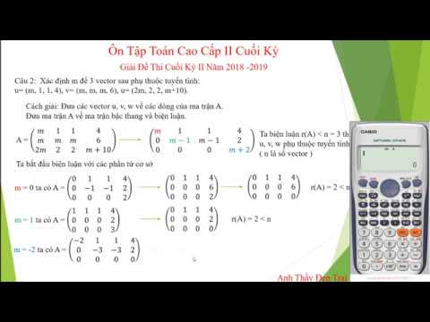 Video Giải Chi Tiết Đề Số 1 Thi Cuối Kỳ II - Toán Cao Cấp 2... - youtube