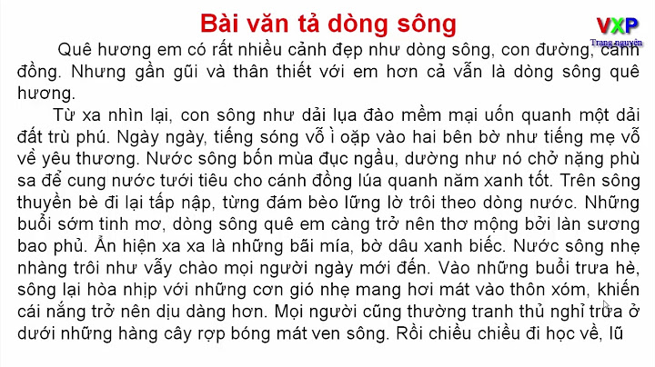 Bài văn tả dòng sông lớp 5 ngắn gọn năm 2024