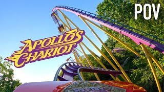 Apollo's Chariot Front Row POV Busch Gardens Williamsburg | The Original B&M Hyper Coaster