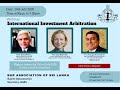 BASL Webinar : International Investment Arbitration