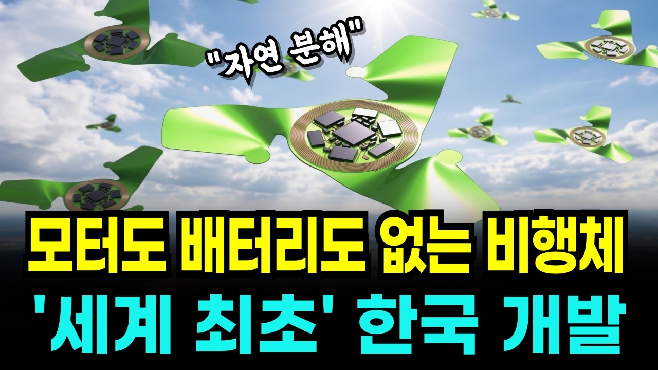 "모터도 배터리도 없다?"  한국이 세계 최초로 만든 '자연 분해' 초소형  3차원 비행체