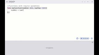 How to create functions with inputs in Swift