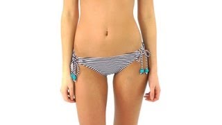 Roxy Women s Native Breeze 70s Lowrider Tie Side Bottom SwimOutlet com