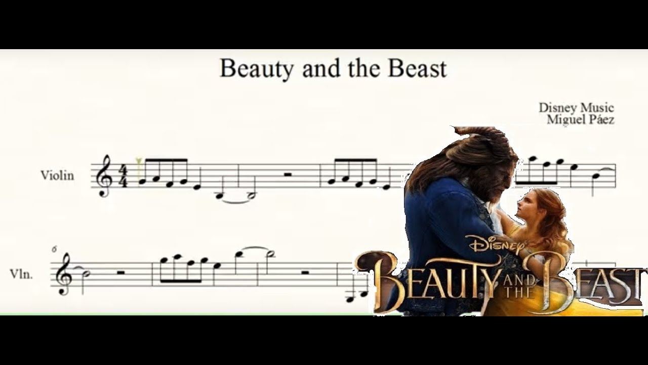 Partitura de Beauty and the Beast soundtrack-Emma Thompson Para violín