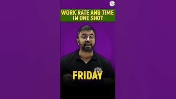 Work Rate and Time in One Shot for CAT 2024 Preparation #short #mbawallah