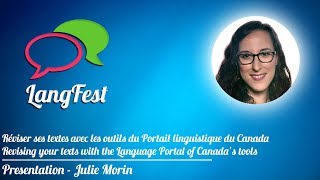 Presentation - Julie Morin