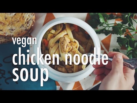 VEGAN CHICKEN NOODLE SOUP | hot for food