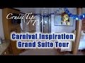 Cruise Tips TV Carnival Inspiration Grand Suite Tour U79 Cruise Tips TV Carnival Inspiration Grand Suite Tour U79
