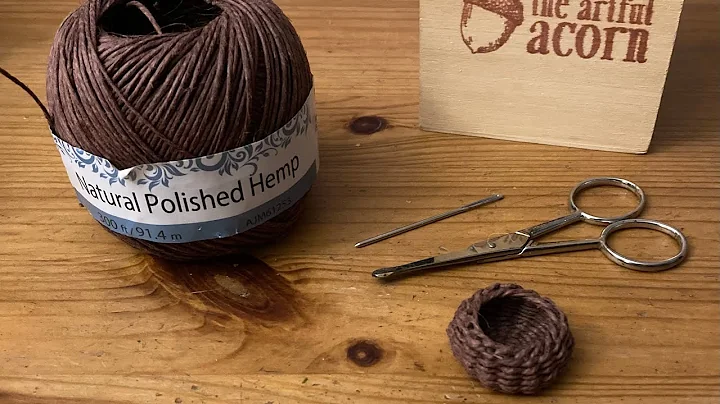 twined hemp tiny basket tutorial | the artful acorn