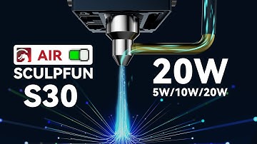 SCULPFUN S30 Series Automatic Air Assist Laser Engraving Machine  Replaceable Lens XY expandable 20W