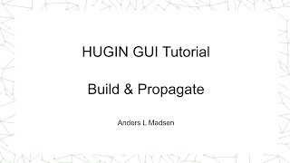 HUGIN Build and Propagate Tutorial