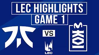 Fnc Vs Mkoi Highlights Game 1 Lec 2026 Spring Fnatic Vs Movistar Koi