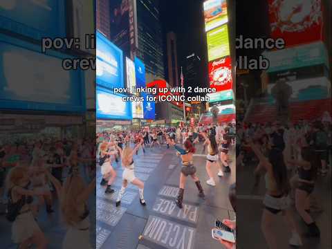 #ICONICBYMISTAKE in Times Square ✨-#kpopinpublic #kpop #dance #kpopdancecover