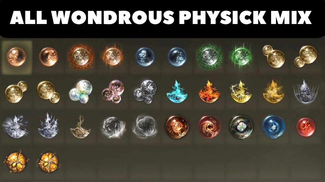 Download ALL WONDROUS PHYSICK MIX TEAR IN ELDEN RING (ALL CRYSTAL TEARS IN ELDEN RING)