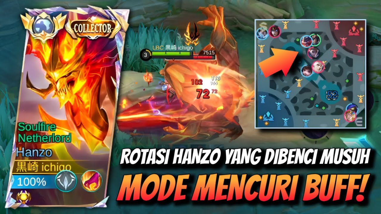 STRATEGI LICIK HANZO! MUSUH AUTO MISKIN TANPA BUFF - Mobile Legends