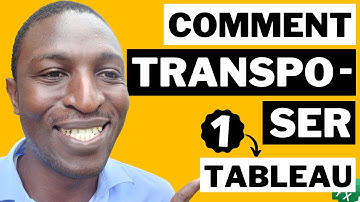 Comment TRANSPOSER un tableau dans Excel