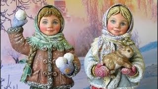 Ватная елочная игрушка. Авторские и коллекционные игрушки.