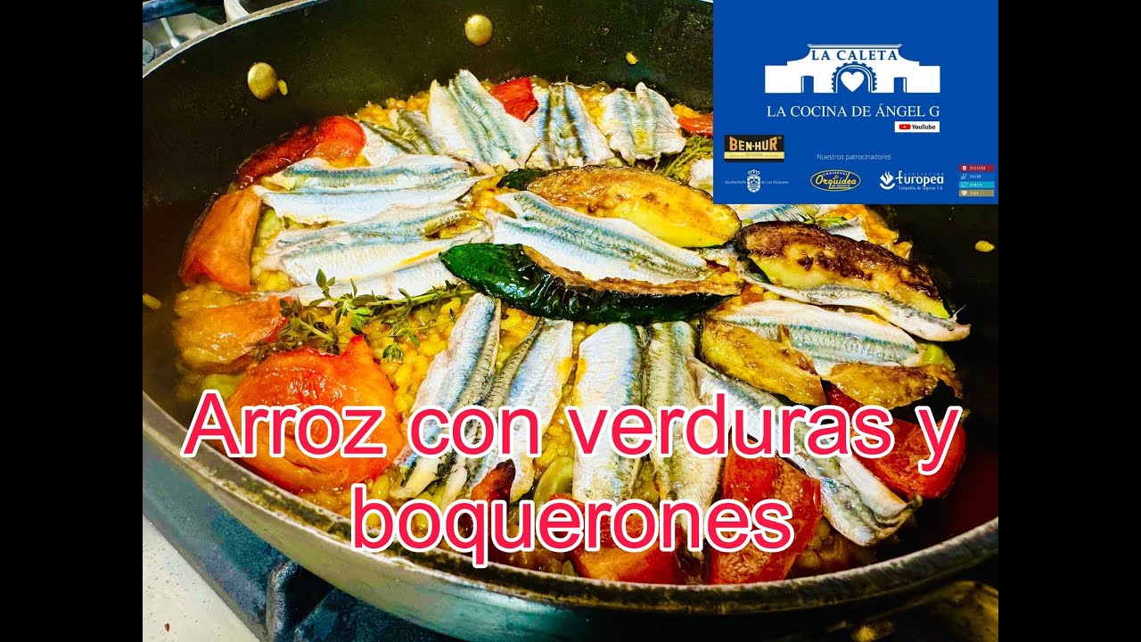 Arroz de Calasparra con verduras y boquerones