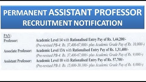 Permanent Assistant Professor Recruitment Notification in Govt. College with/with out UGC NET