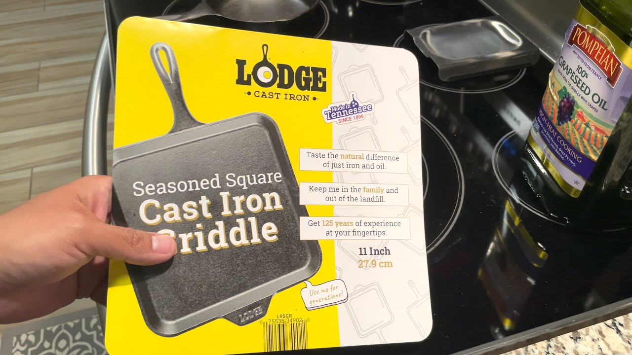 Lodge Seasoned Cast Iron 11 Square Griddle