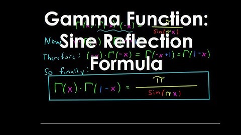 Gamma Function Sine Reflection Formula