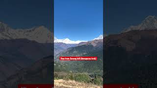 View from Gurung Hill (Annapurna Trek), Ghorepani trek, ABC via Poon Hill, Trekking in Nepal #shorts