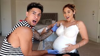 PREGNANCY BELLY CAST!!! (WE REALLY DID IT)