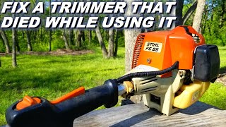 Fix a Stihl trimmer that stopped running while using it.