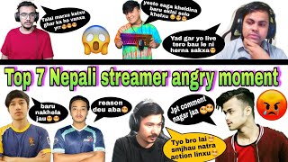 Top 7 Nepali streamer angry moment|4k Gaming,Mr Junior,Cr7Hora,AnshYt,Deshifu,Ramailo Ga..,Mr Hyozu