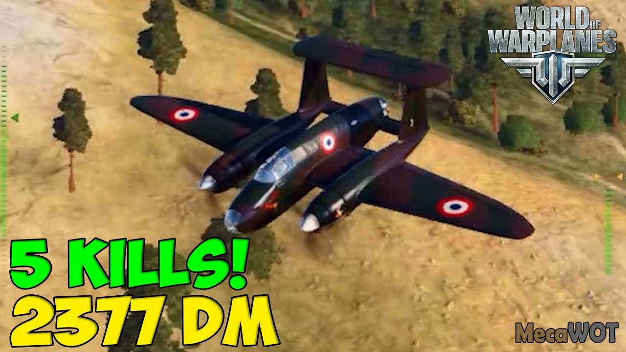 World of Warplanes | SNCAC NC 1070 | 5 KILLS | 2377 Damage - Replay Gameplay 1080p