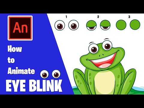 Eye Blink Animation in Adobe Animate CC | Cartoon Character Eye Blink Animation Tutorial