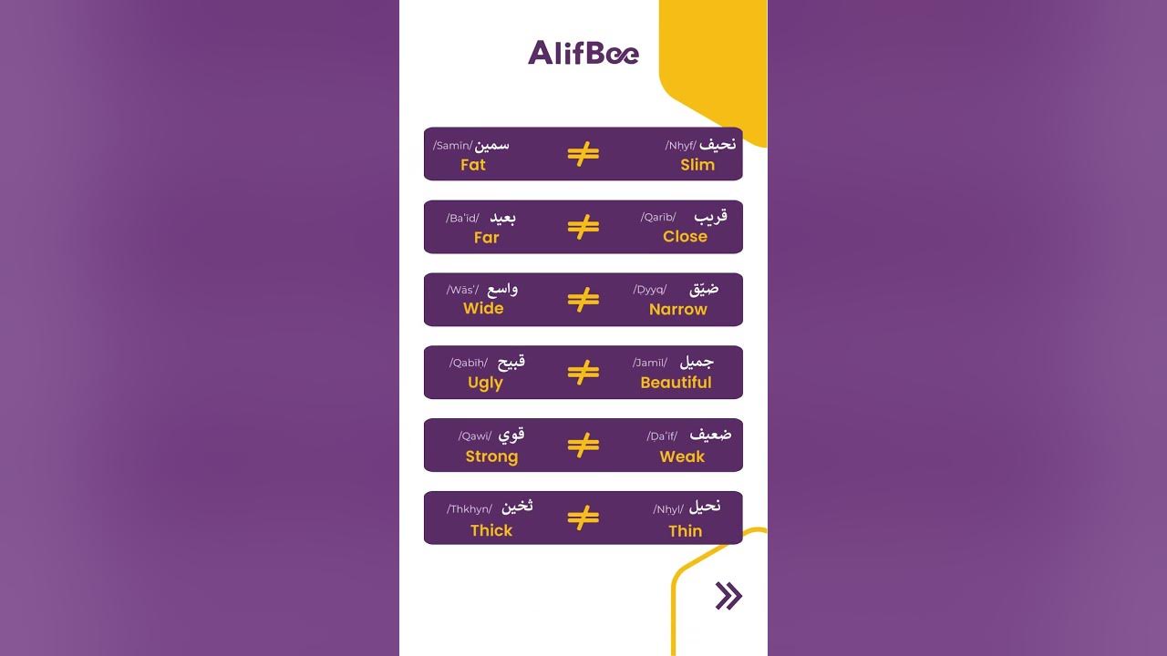 6 Opposite Words In Arabic YouTube 6-opposite-words-in-arabic-youtube