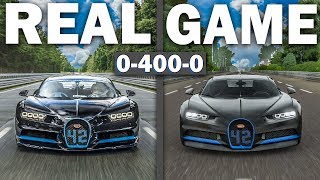 Real vs Game | Bugatti Chiron 0-400-0 | Forza Motorsport 7 screenshot 5