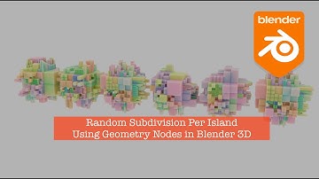 LIVENODING Random Subdivision Per Island Using Geometry Nodes