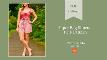 DIY Paper bag shorts PDF Pattern Sewing Tutorial