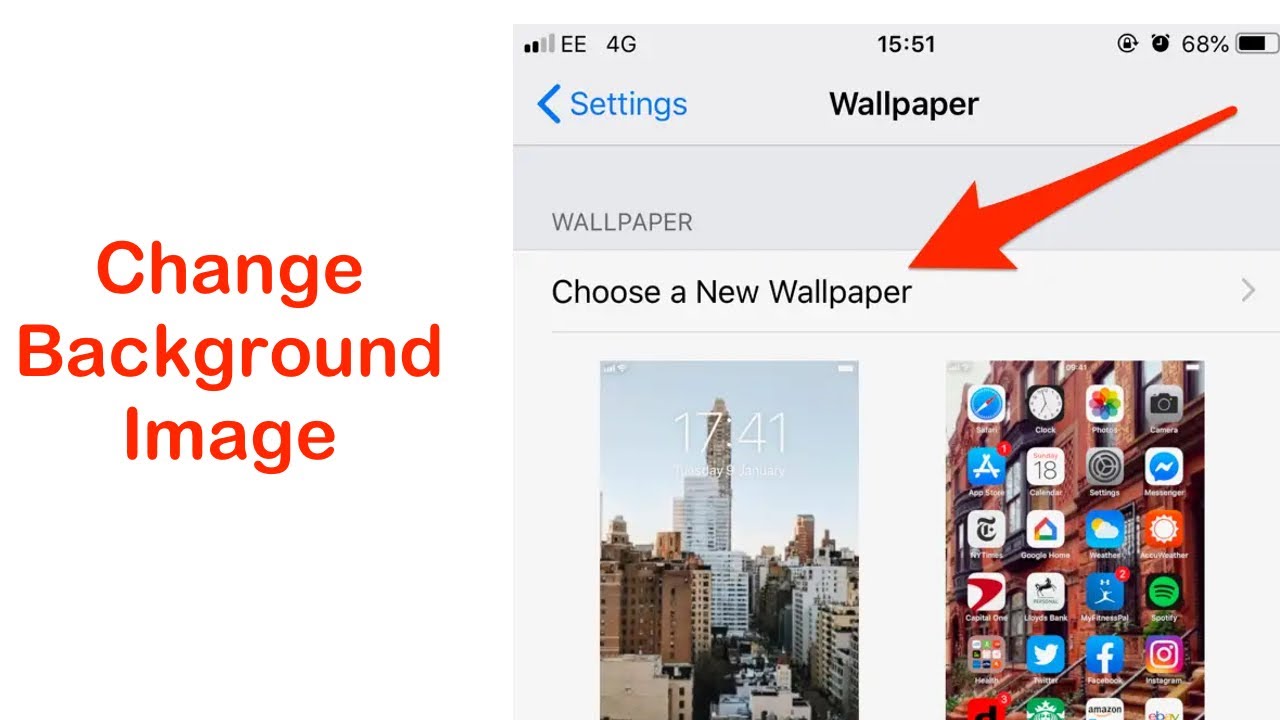 Change Background Image On iPhone - YouTube