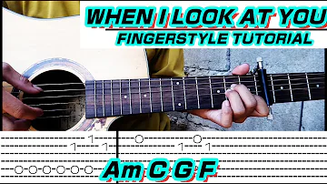When i look at you | Miley Cyrus | (Guitar Fingerstyle Cover) | Easy Chords