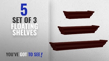 Top 10 Set Of 3 Floating Shelves [2018 ]: Kiera Grace Madison Contoured Wall Ledges, 12 Inch, 16