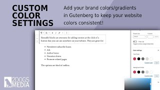 Adding Custom Colors To Gutenberg Color Settings