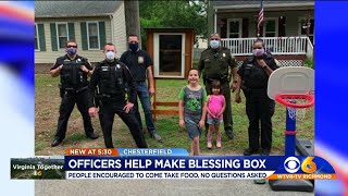 Chesterfield officers helps family make blessing box