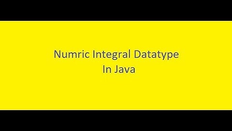 Java Basics Course || 4#N.I.Datatype(byte, short, int, long, float, double) || (ENGLISH)