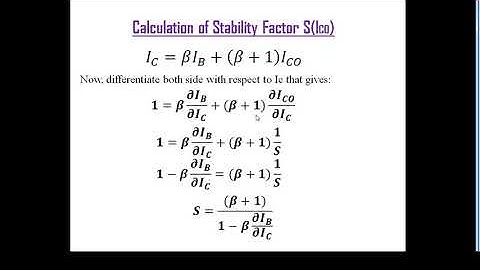 BJT Bias stability (Stability analysis using simple mathematical concept)