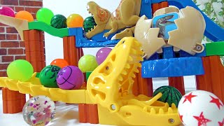 Marble Run ASMR ☆ Dinosaur Discovery Marble Run Race