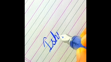 "Ishika" Beautiful name in Cursive writing #cursivewriting #calligraphy #shorts