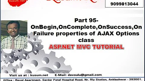 PART 95-OnBegin OnComplete OnSuccess & OnFailure properties of AJAX Options class || ASP.NET MVC