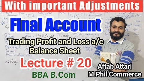 final account | final account b.com | financial accounting